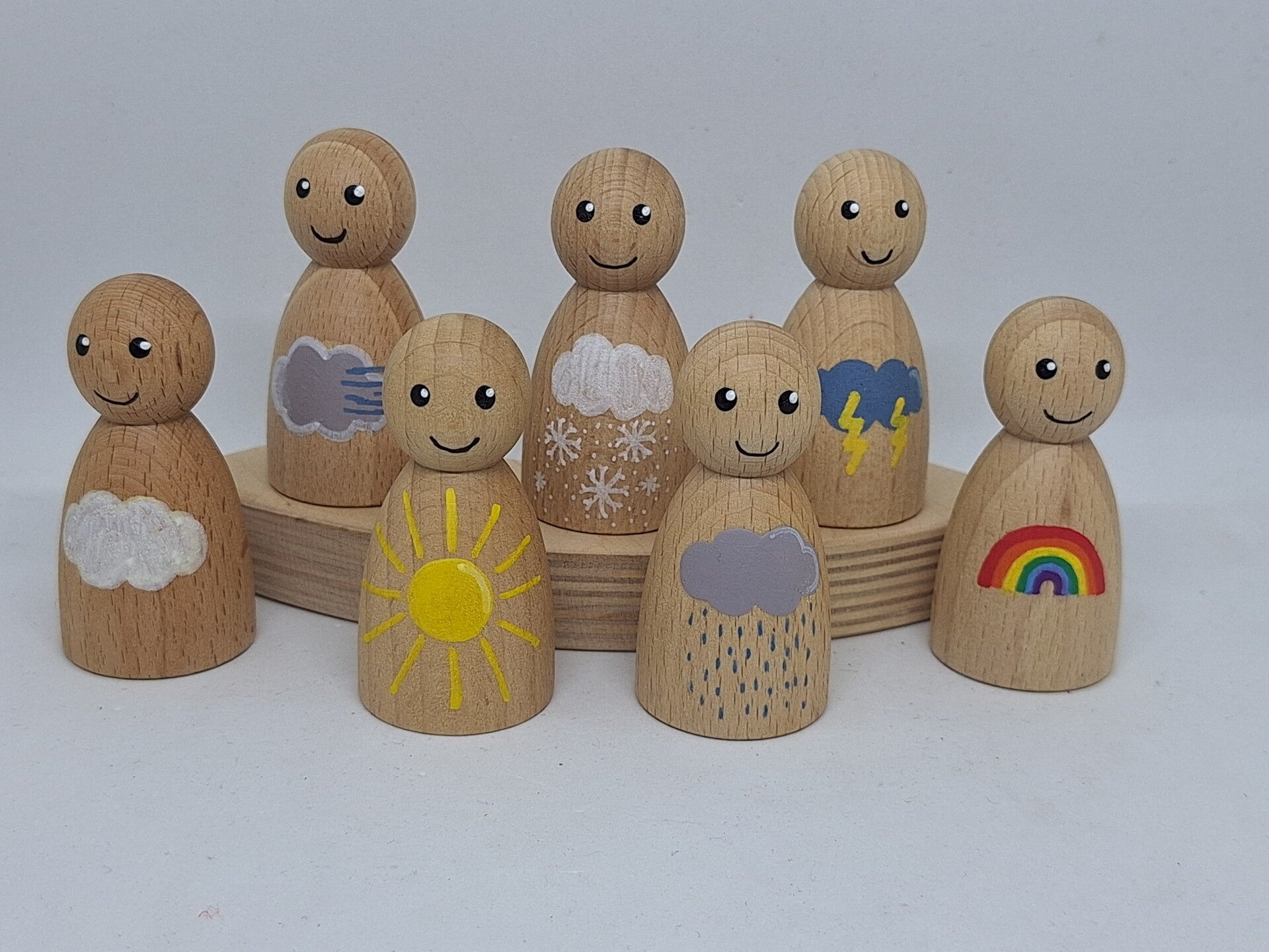 Weerpopjes houtkleur