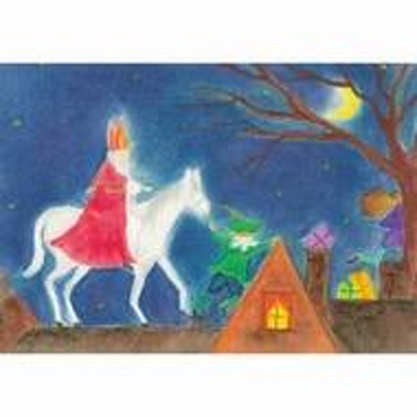 kaart "sinterklaas op het dak"