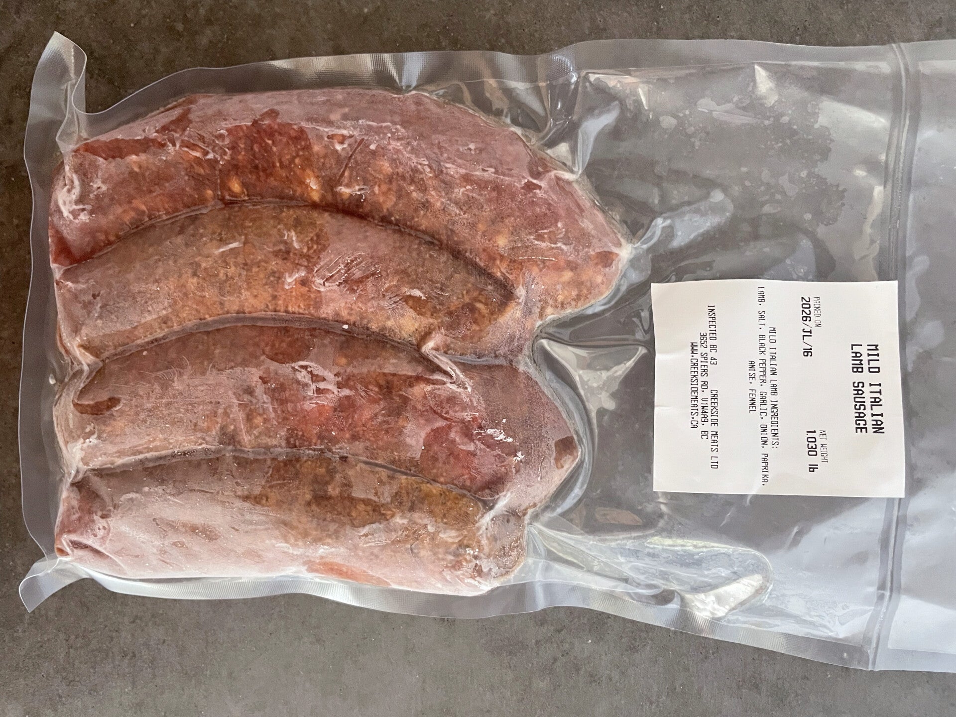 Italian Lamb Sausage