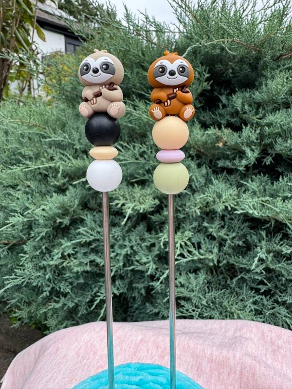 Amigurumi-Sticks im Set: Faultier