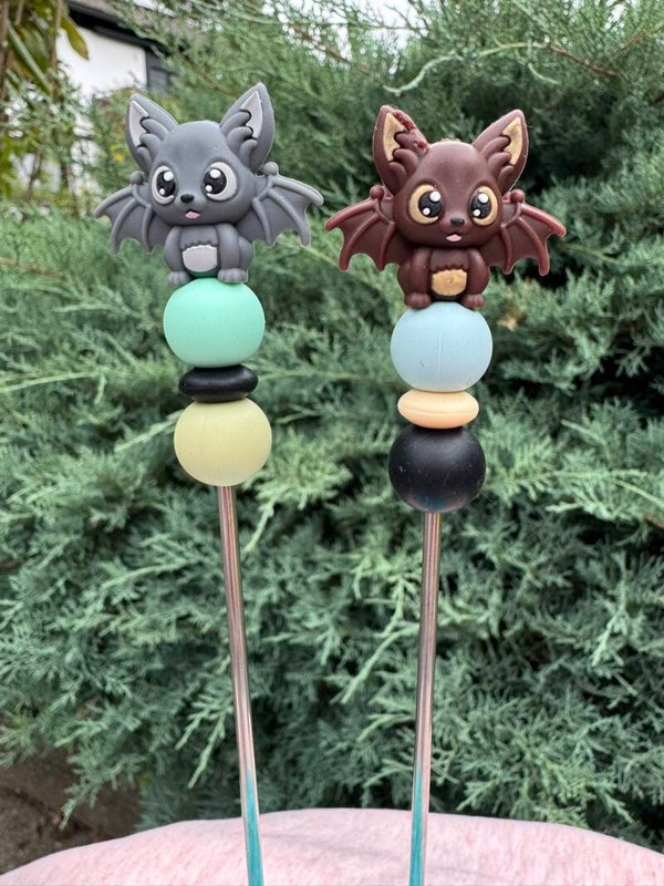 Amigurumi-Sticks im Set: Fledermaus