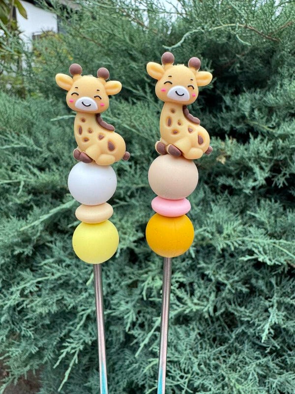 Amigurumi-Sticks im Set: Giraffe
