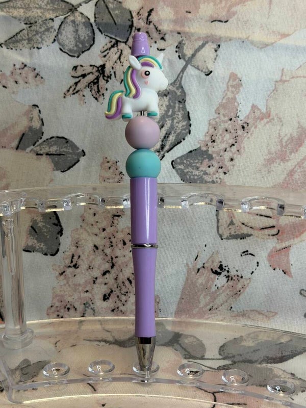 Silikonperlen-Kugelschreiber (Einhorn)