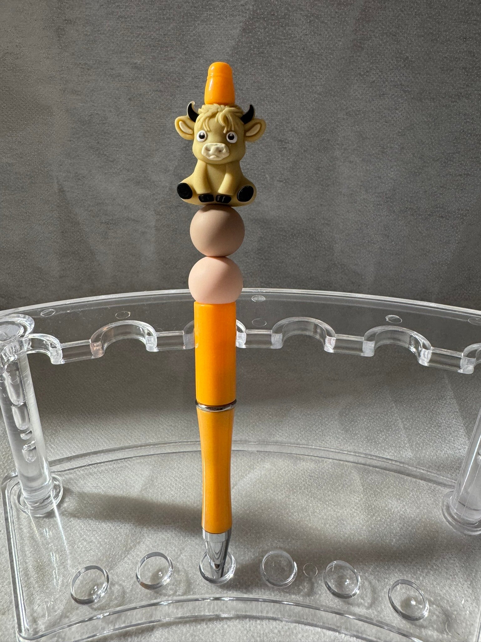 Silikonperlen-Kugelschreiber (Hochlandrind)