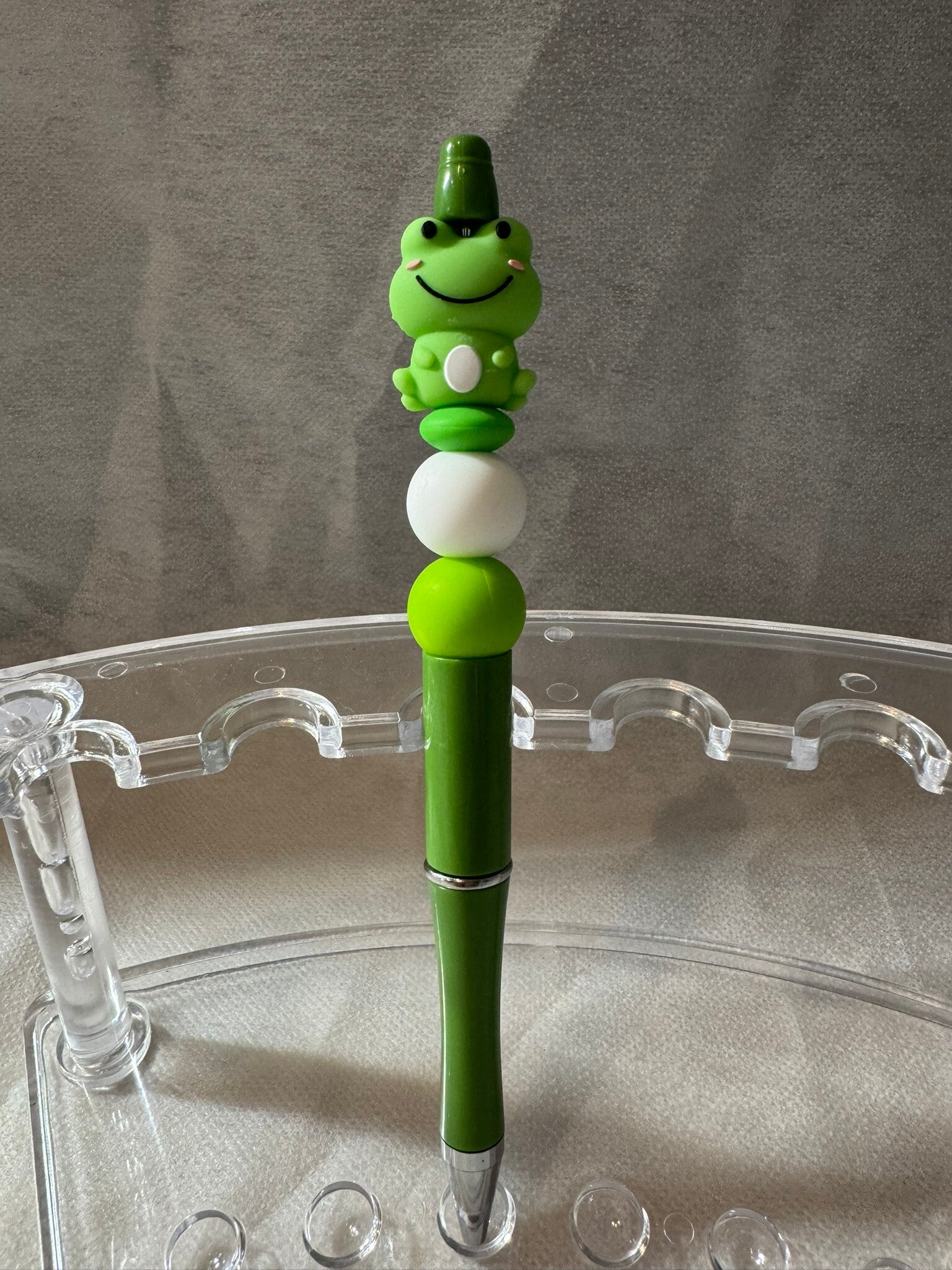 Silikonperlen-Kugelschreiber (Frosch)