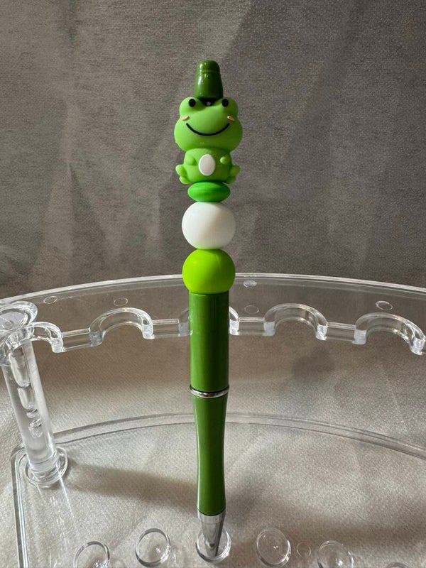 Silikonperlen-Kugelschreiber (Frosch)