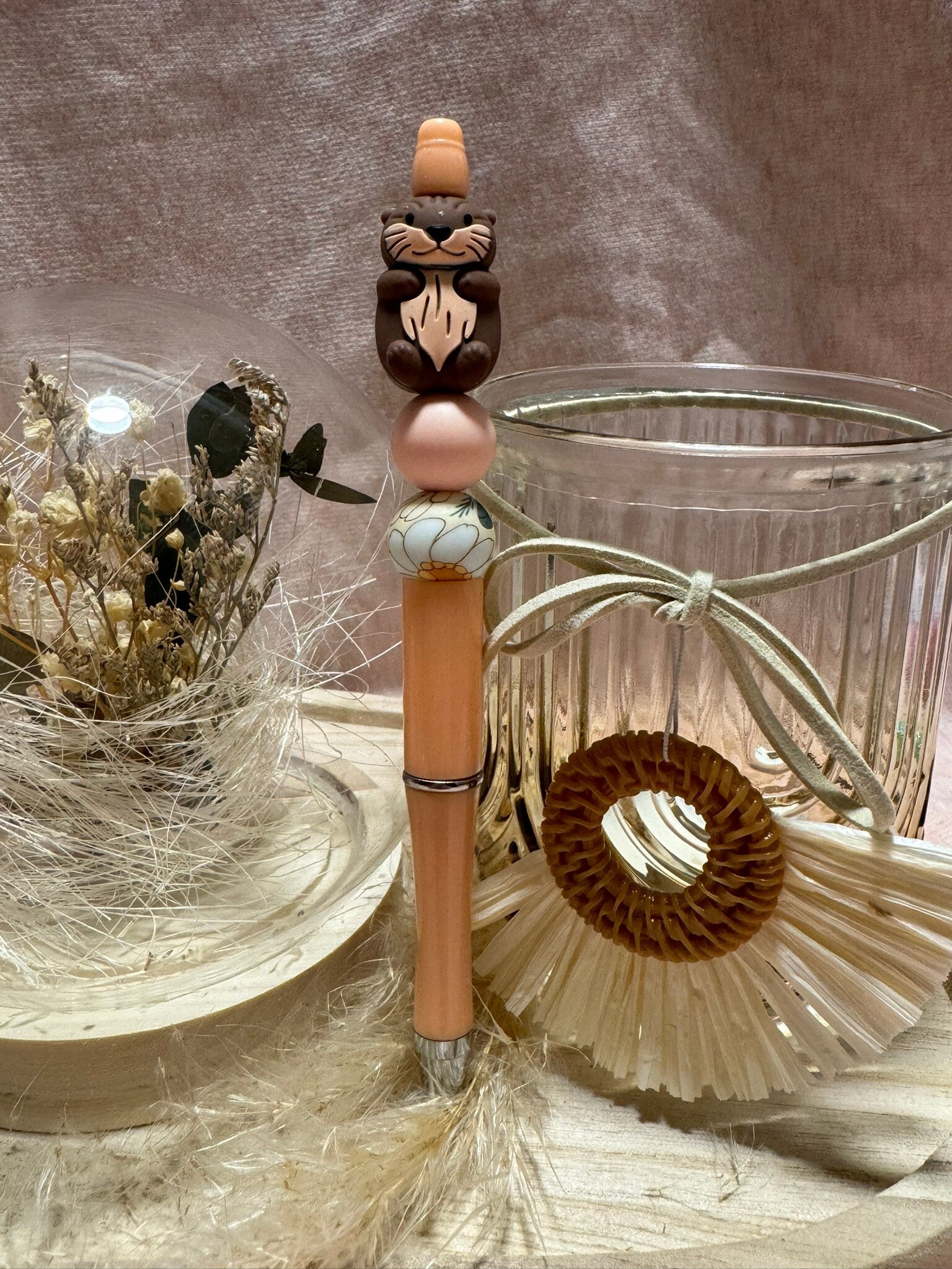 Silikonperlen-Kugelschreiber (Biber)