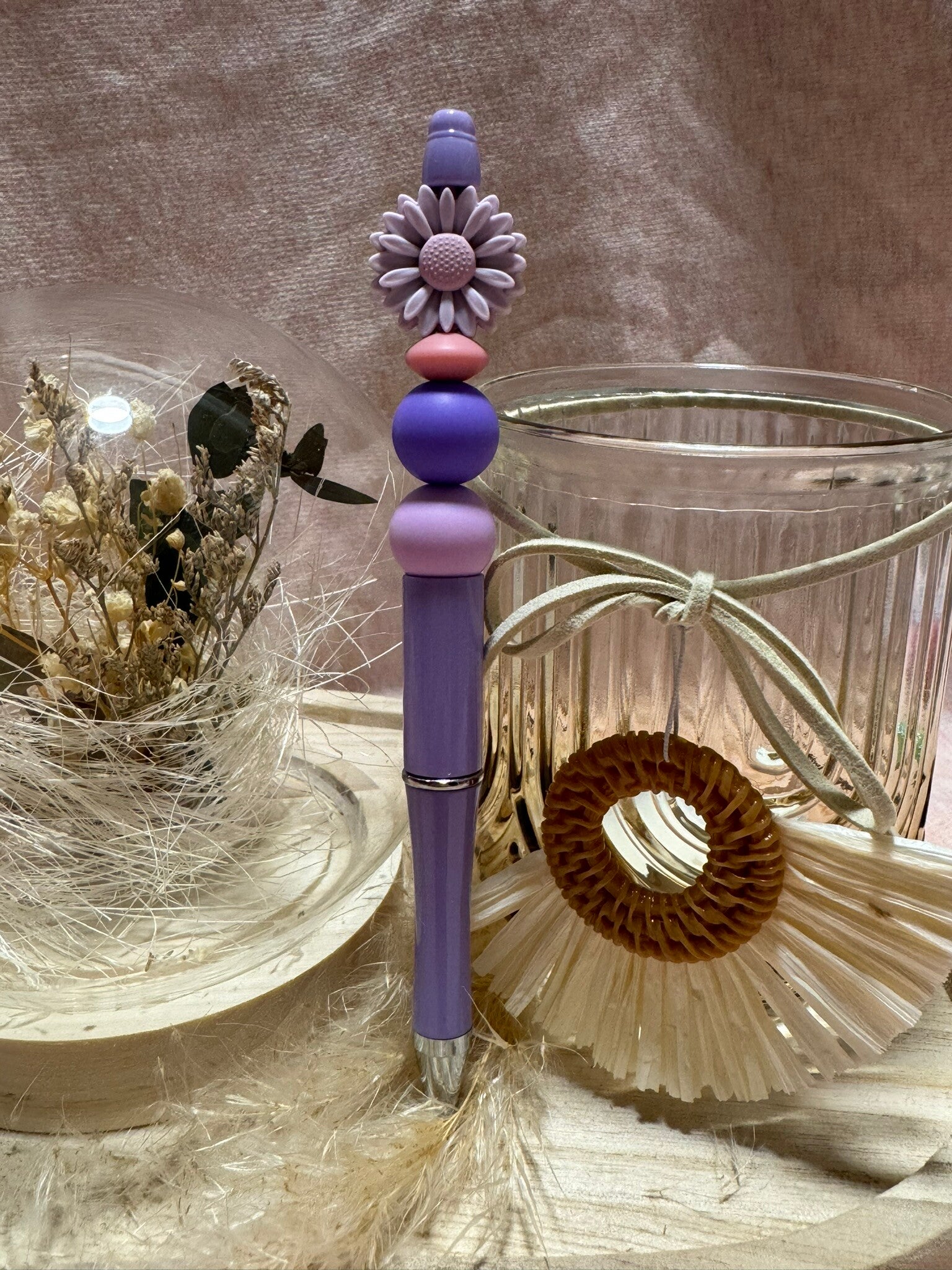 Silikonperlen-Kugelschreiber (Blume)