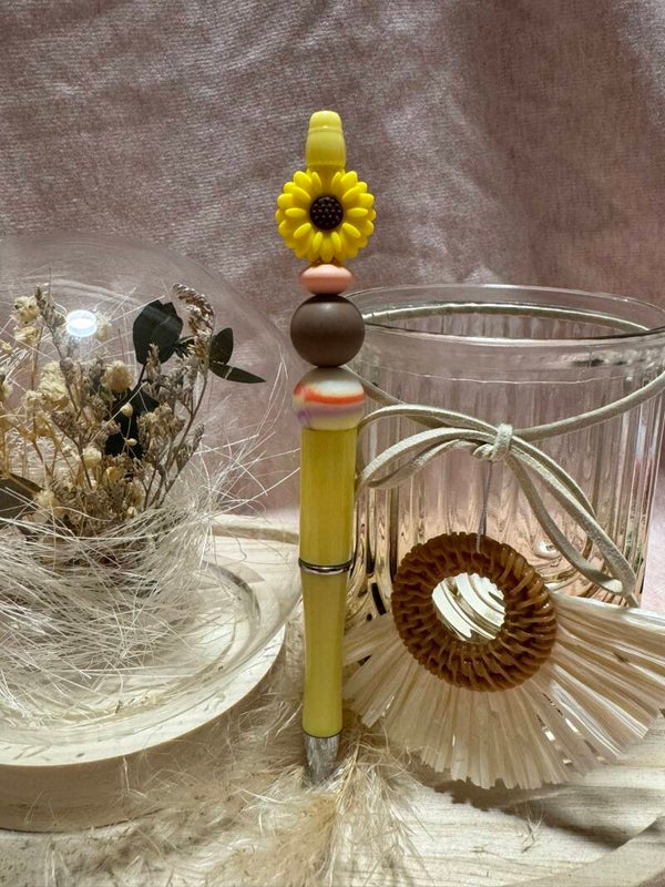 Silikonperlen-Kugelschreiber (Blume)