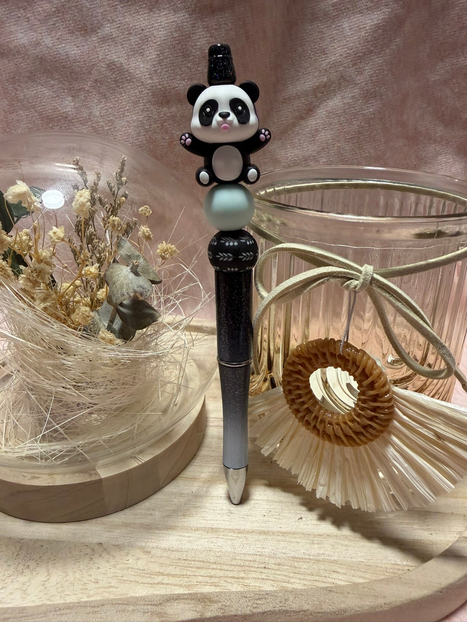 Silikonperlen-Kugelschreiber (Panda)