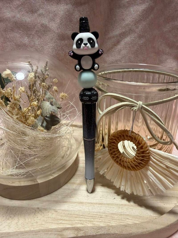 Silikonperlen-Kugelschreiber (Panda)