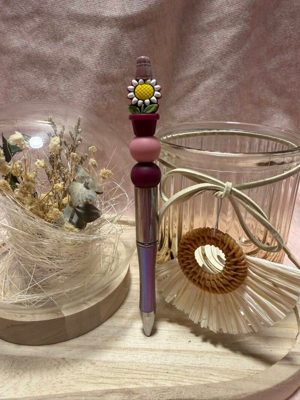 Silikonperlen-Kugelschreiber (Blume)