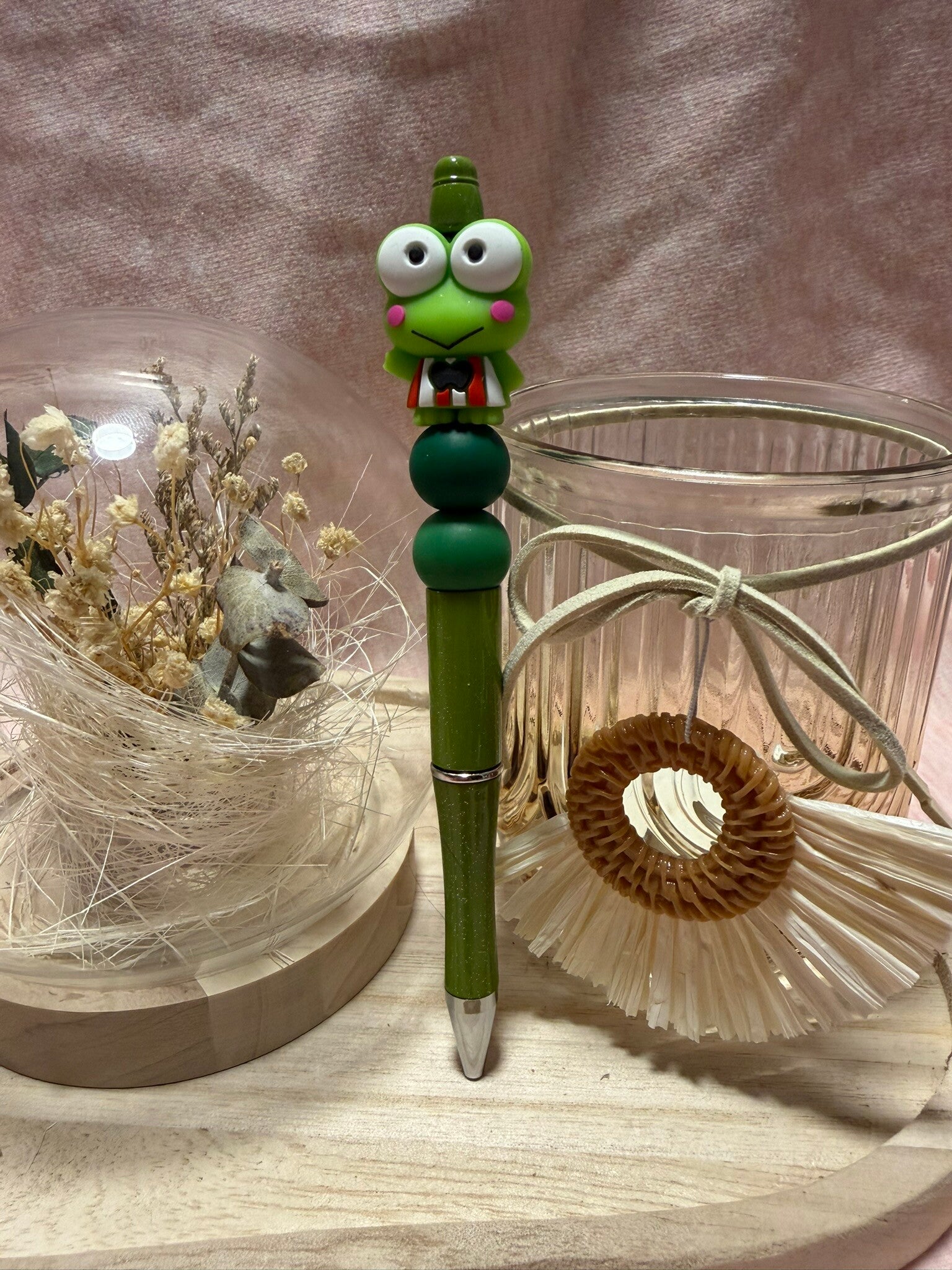 Silikonperlen-Kugelschreiber (Frosch)