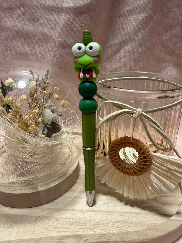 Silikonperlen-Kugelschreiber (Frosch)