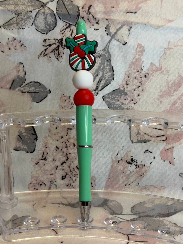 Silikonperlen-Kugelschreiber (Zuckerstange)