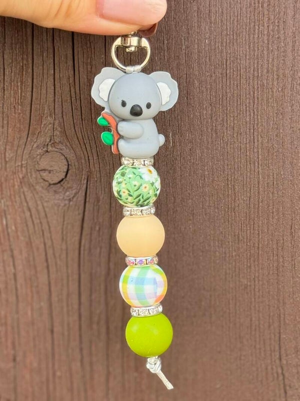 Schlüsselanhänger aus Silikonperlen (Koala)