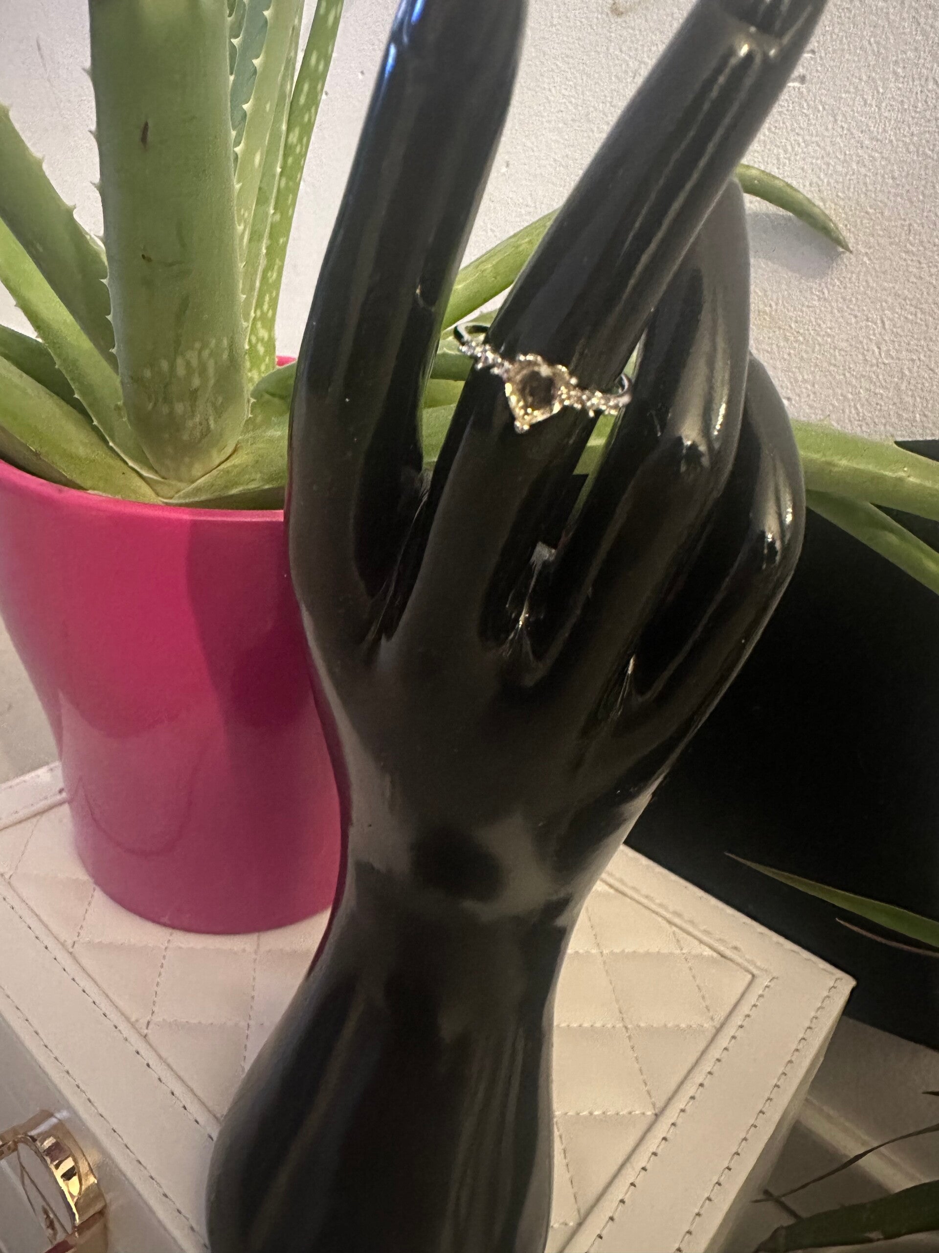 Anello cuore citrino