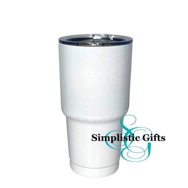 30oz Steel Tumbler - White