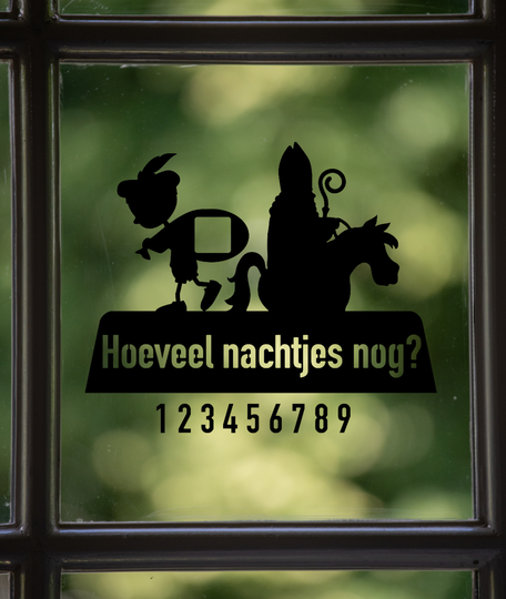 Raamsticker Sinterklaas aftelkalender