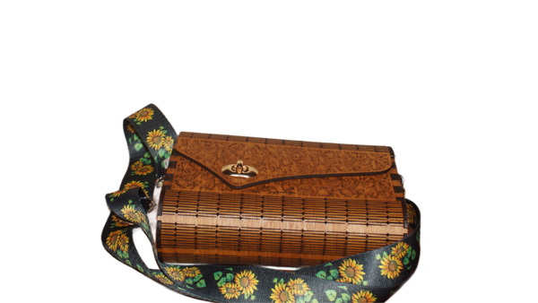 Edle aus Buchenholz Holz-Handtasche Modell Mona
