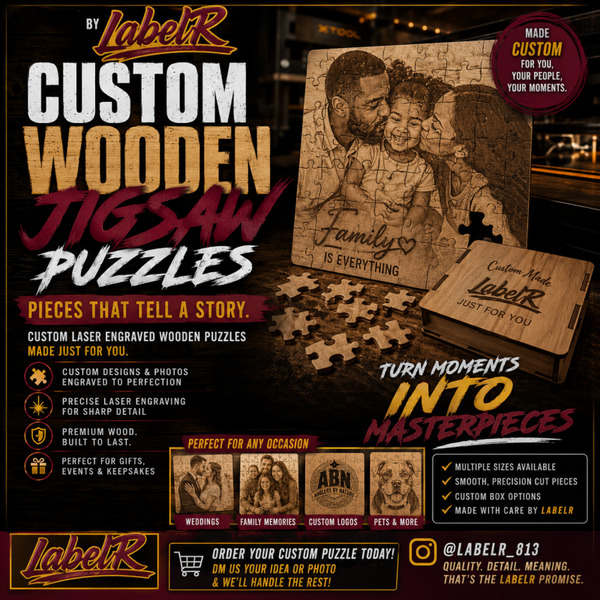 Custom wooden jigsaw puzzle