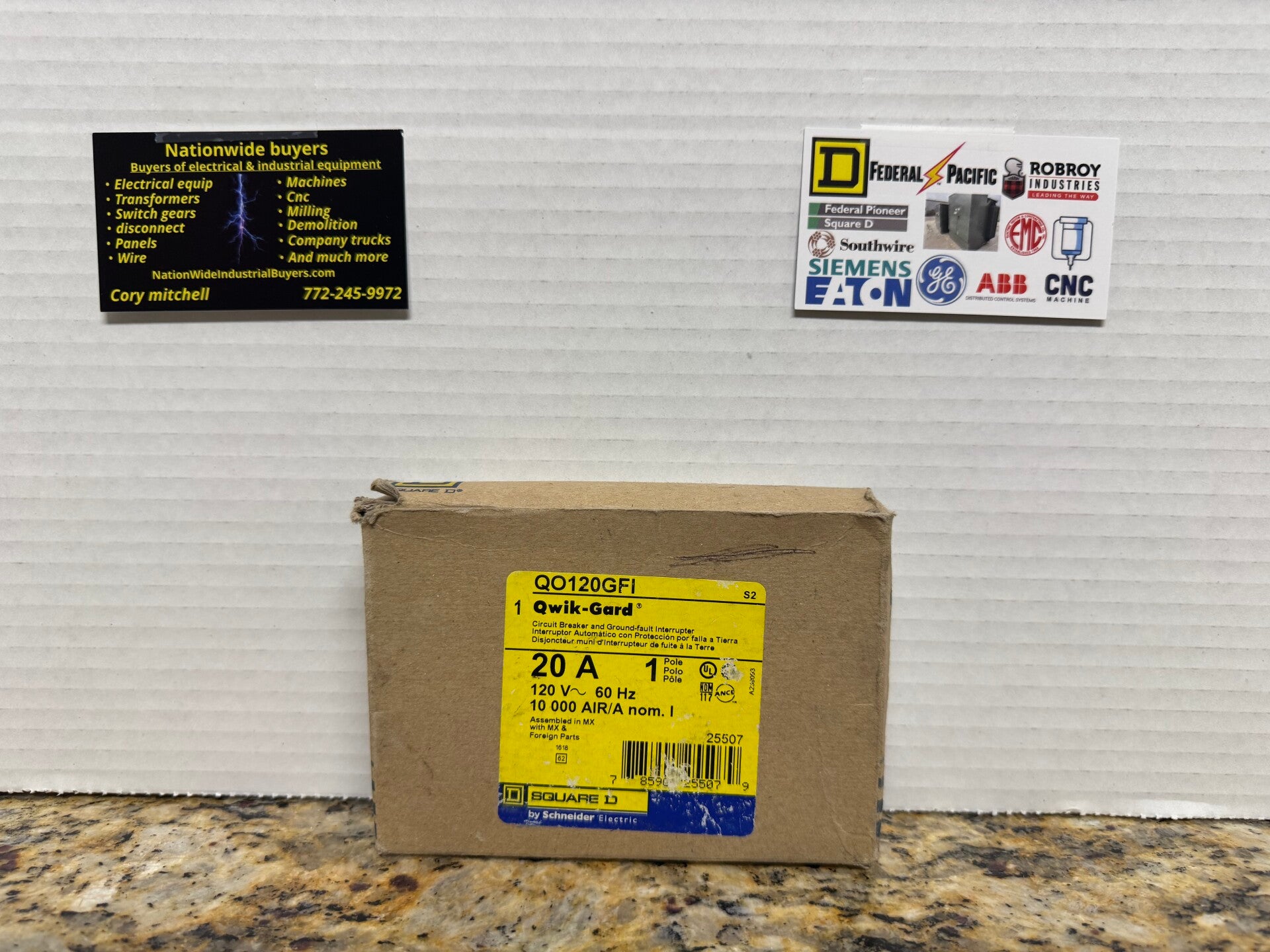 Square D QO120GFI 20A Brand New In Box Ground Fault Circuit Breaker