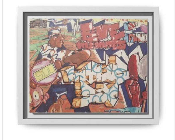 5 Minutes of Funk Graffiti Canvas Matte Framed | Hip Hop Wall Art