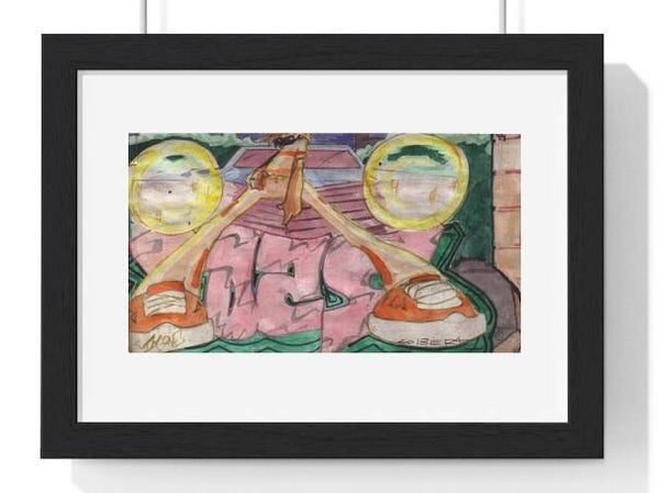 Dasone Lights Illustration Horizontal Framed Poster | Urban Street Art