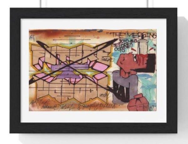 Future of a Vandal  Illustration Horizontal Framed Poster | Urban Street Art