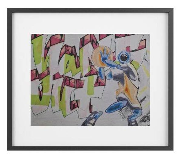 Hang out Framed Basketball Art Print,  Hip Hop Inspired Artwork, Sports Room Decoration, Gift for Athletes, Unique Wall Poster