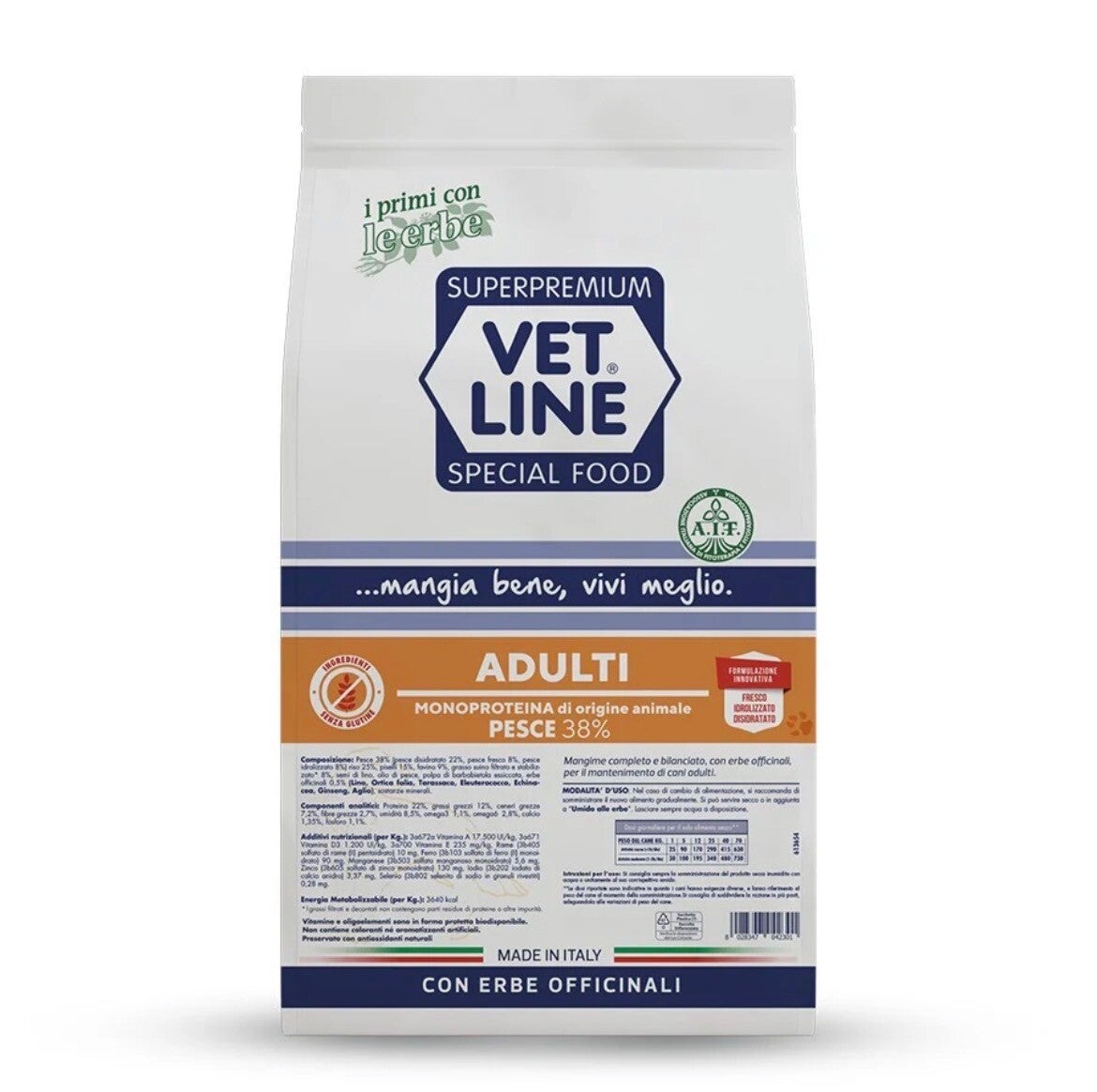 Croccantini Vet Line adulti 12.5 kg (gusto pesce)