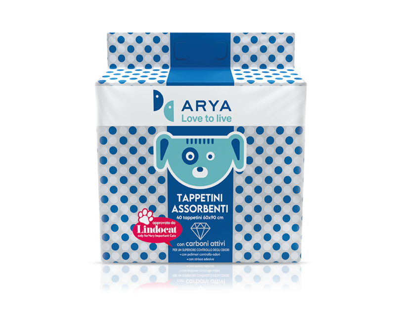 Tappetini assorbenti Arya carbone attivo 60x90 (40 pz)