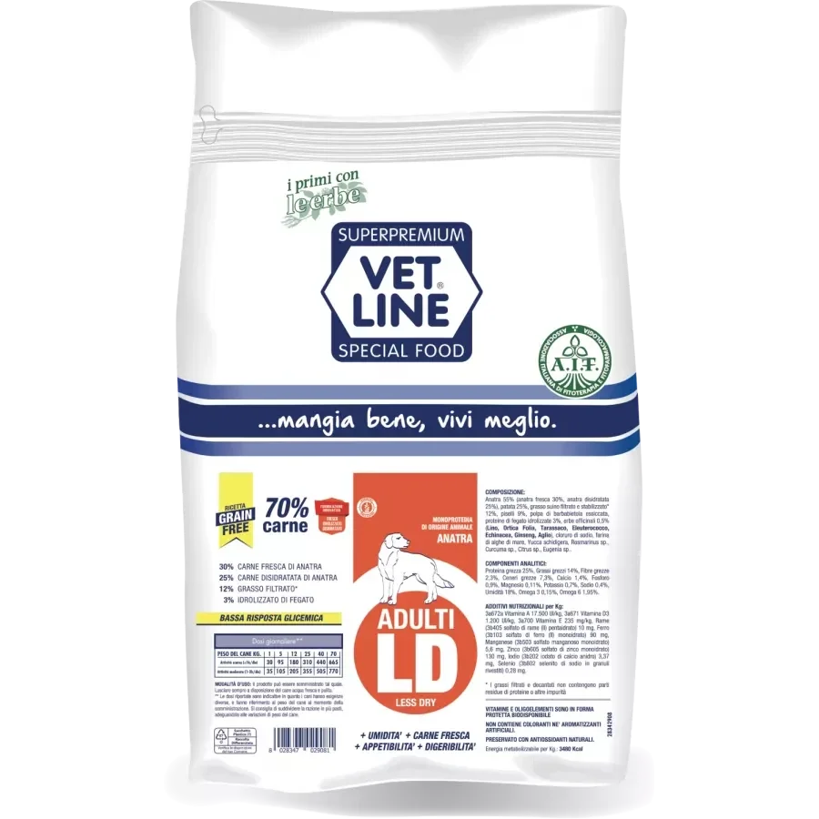 Croccantini Vet Line LD adulto 800 g (gusto anatra)