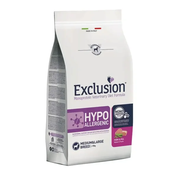 Croccantini Exclusion cane Hypoallergenic medium 2kg (gusto maiale)