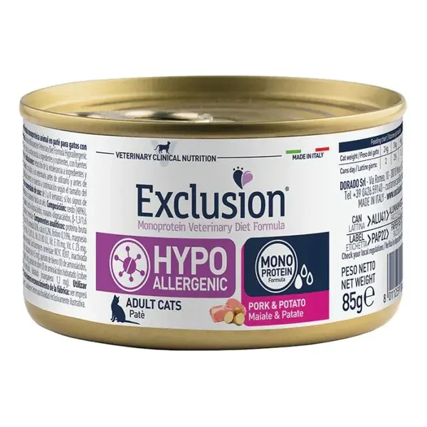 Exclusion lattine gatto Hypoallergenic 85g