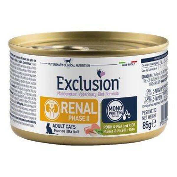 Exclusion lattine gatto Renal (fase 2) 85g