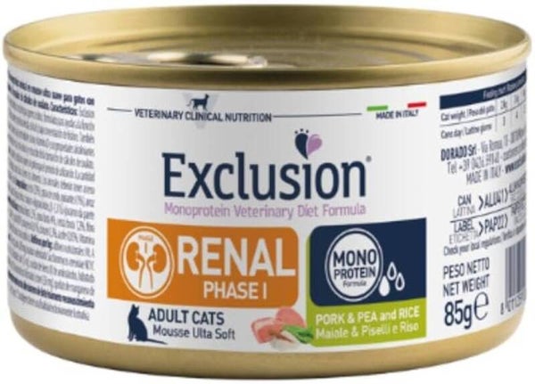 Exclusion lattine gatto Renal (fase 1) 85g
