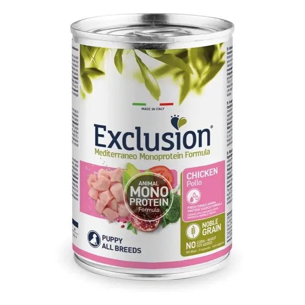 Exclusion lattine cane Puppy 400g