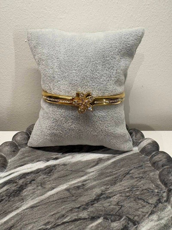 Bangle Bloemetje RVS