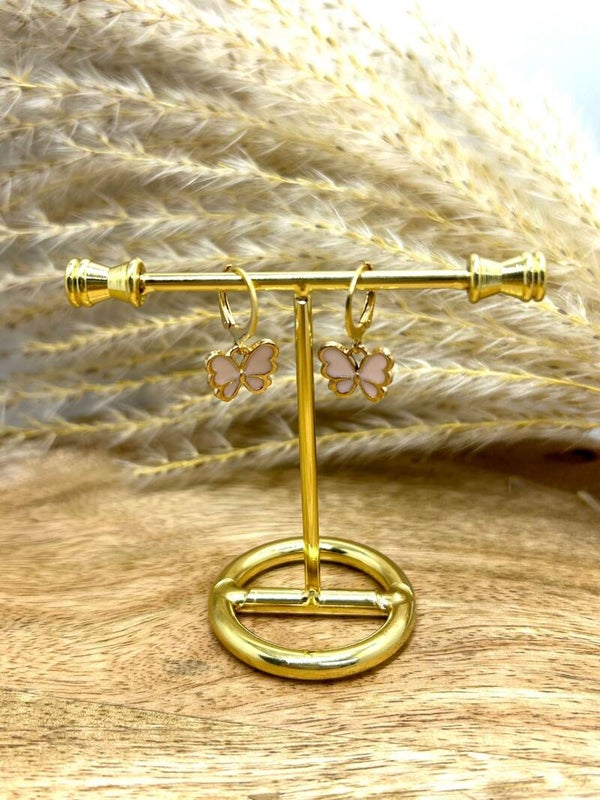 Oorbellen vlinder RVS