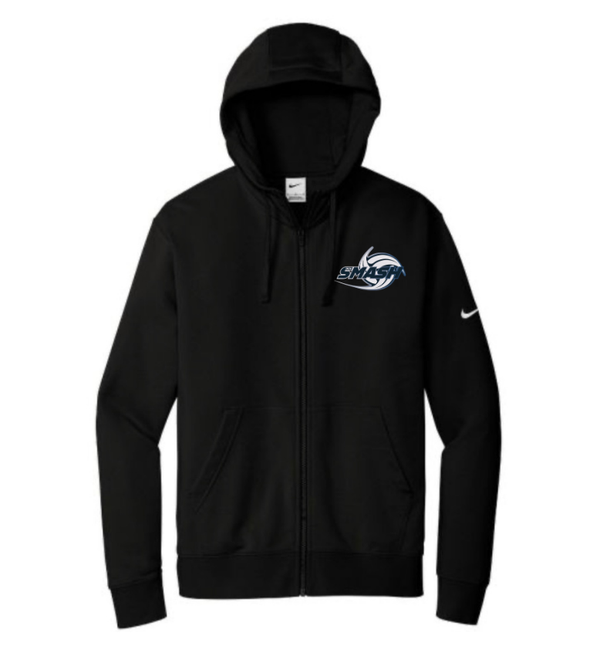 DCV Smash Nike Full Zipper Fleece Hoodie - Custom Last Name on Back
