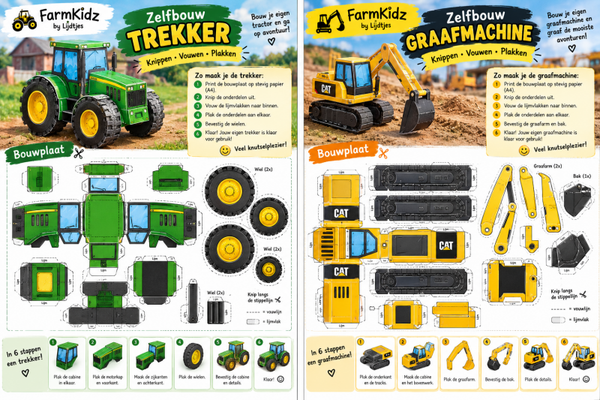 Bouw je eigen graafmachine & trekker in 3D