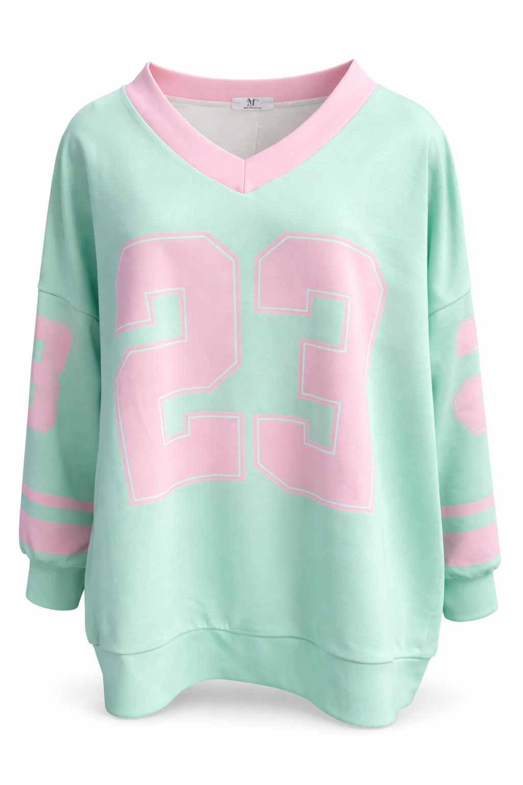 Sweater 23 Mint/Roze (PLUS)