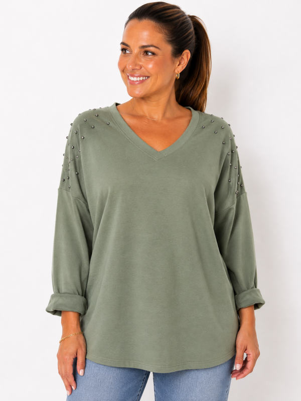 Sweater Dorien Legergroen