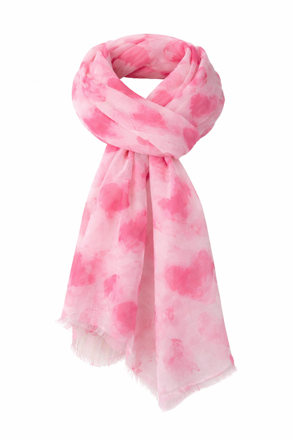 Sjaal roze Hartjes
