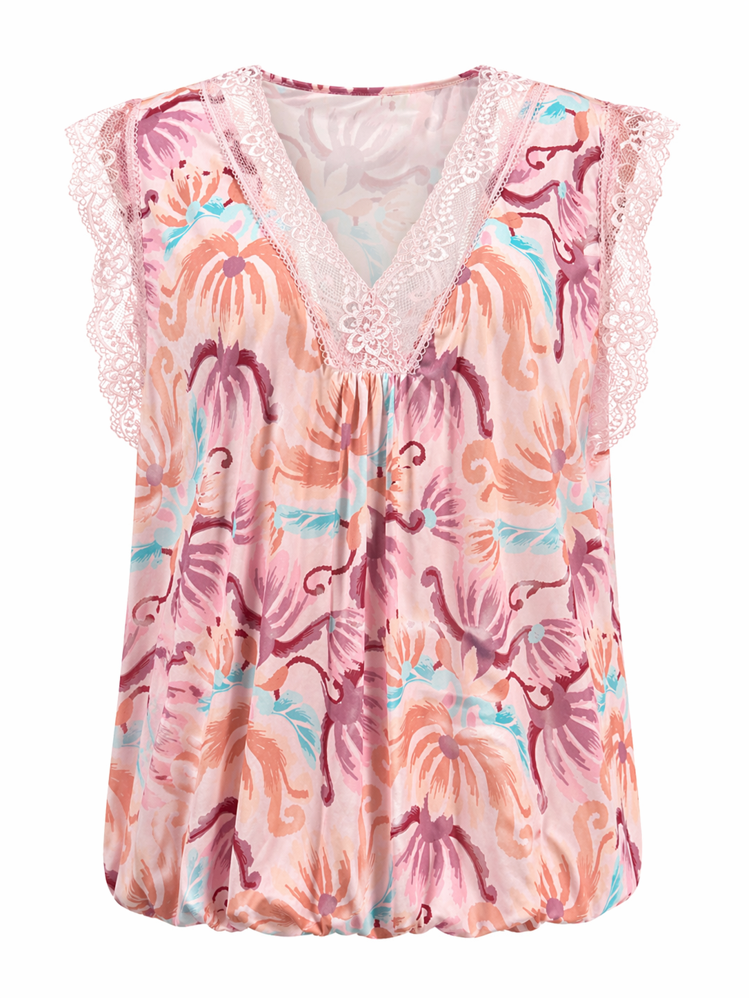 Shirt Travelstof Elastiek Roze