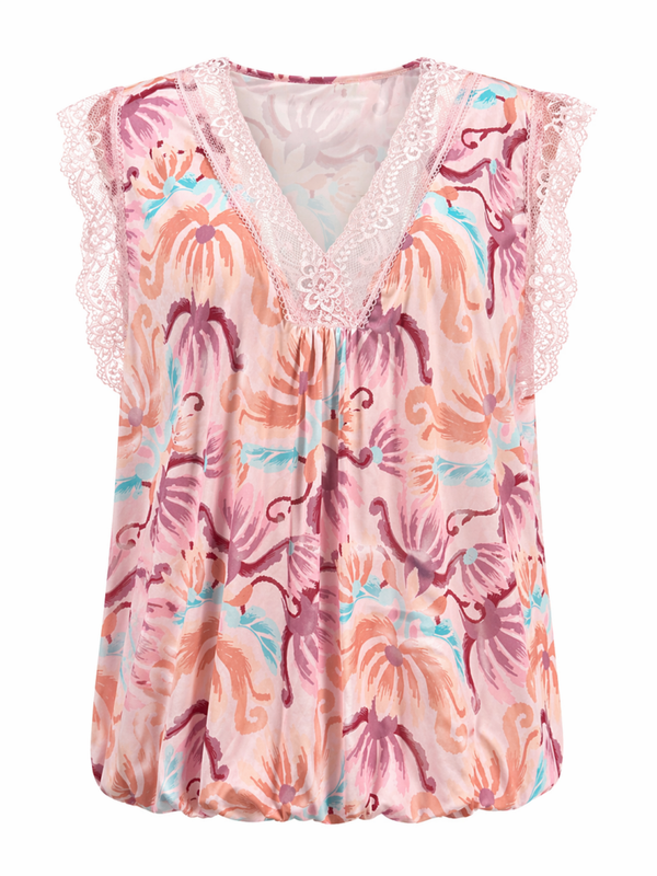 Shirt Travelstof Elastiek Roze