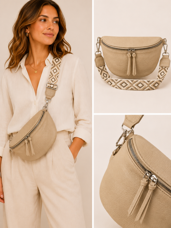 Crossbody tas Beige