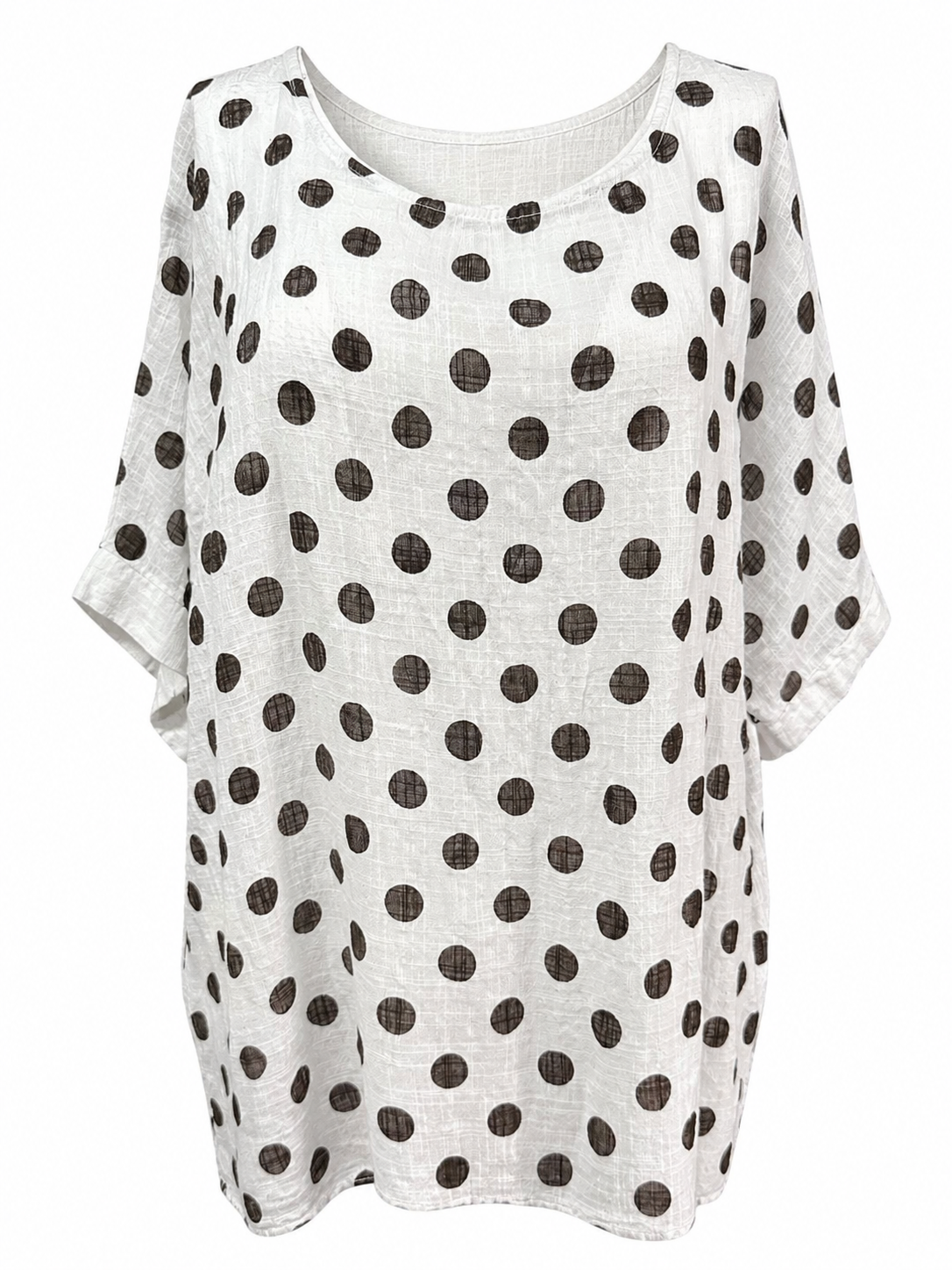 Shirt Carla Wit/Bruin