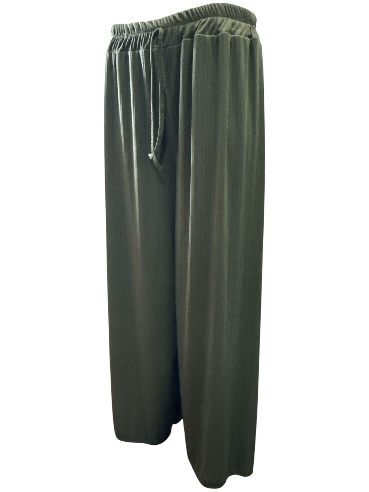 Rib broek Isa Legergroen